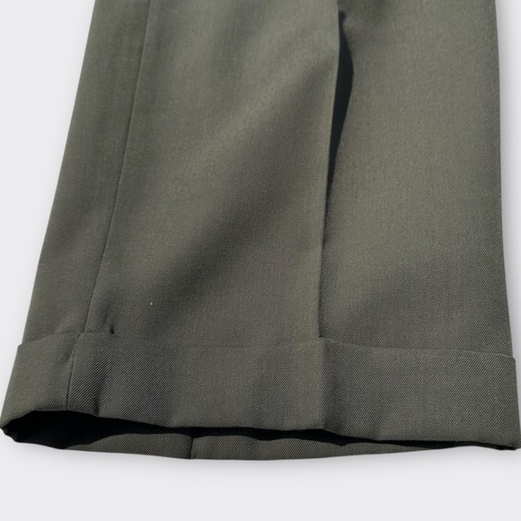 PERRY ELLIS PORTFOLIO Classic Fit Double Pleated Cuffed Dress Pant Taupe 36x30 - Picture 9 of 12